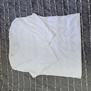 3/4 sleeve white pima cotton tee, L.L. Bean. Petitie Large